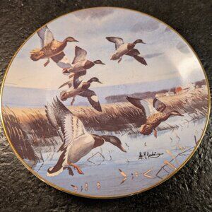 The Old Farm Pothole by Les Kouba - Collector Plate - 22 karat Gold Trim - 1970